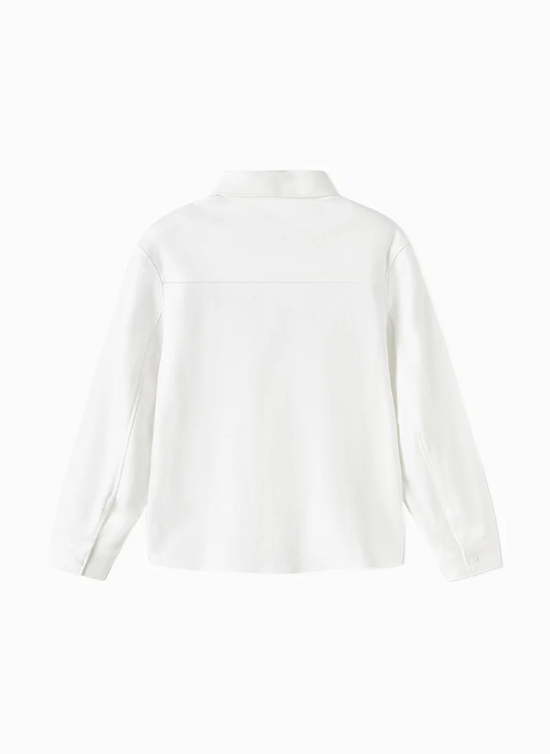 Balabala White Kids Boys Single color long sleeve shirt for Men | Best Price UAE